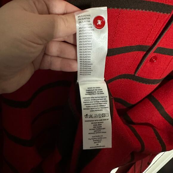 Paul Smith x Commission Men's Merino Wool Red Striped Collared Sweater Size XXL - Picture 12 of 15